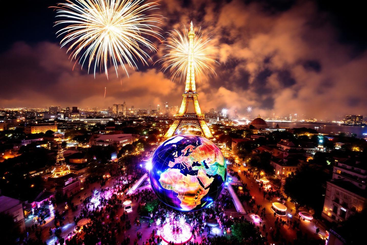 Paris illuminée, feux d’artifice