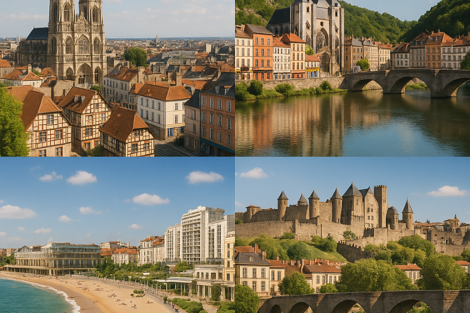 Villes françaises en D