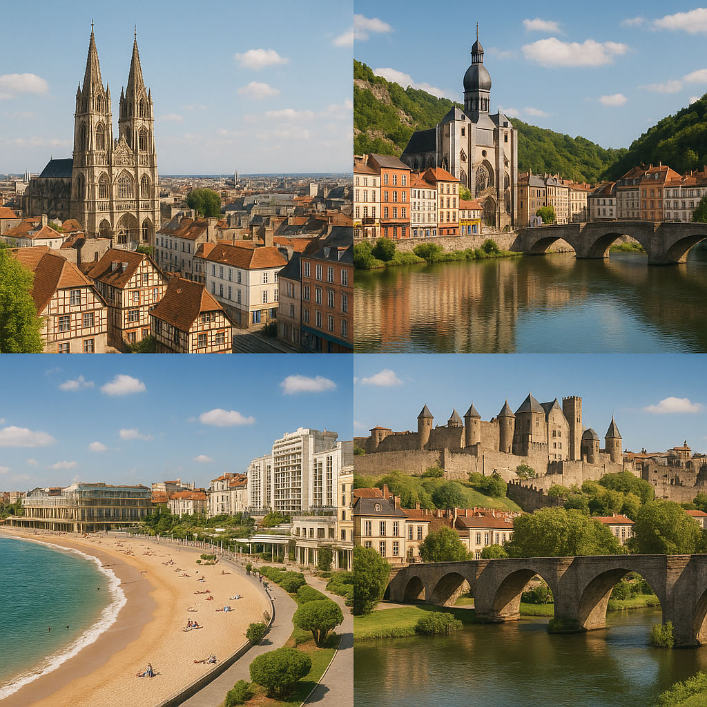 Villes françaises en D