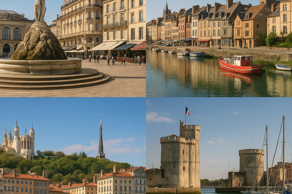 Villes françaises en L