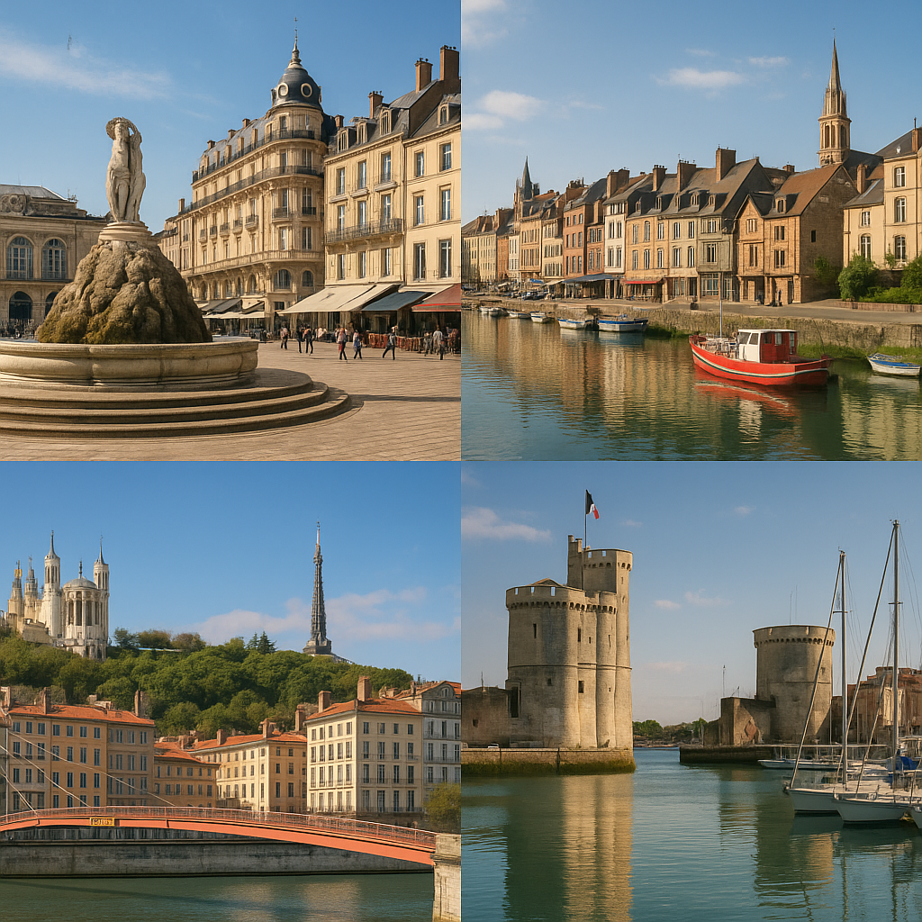 Villes françaises en L