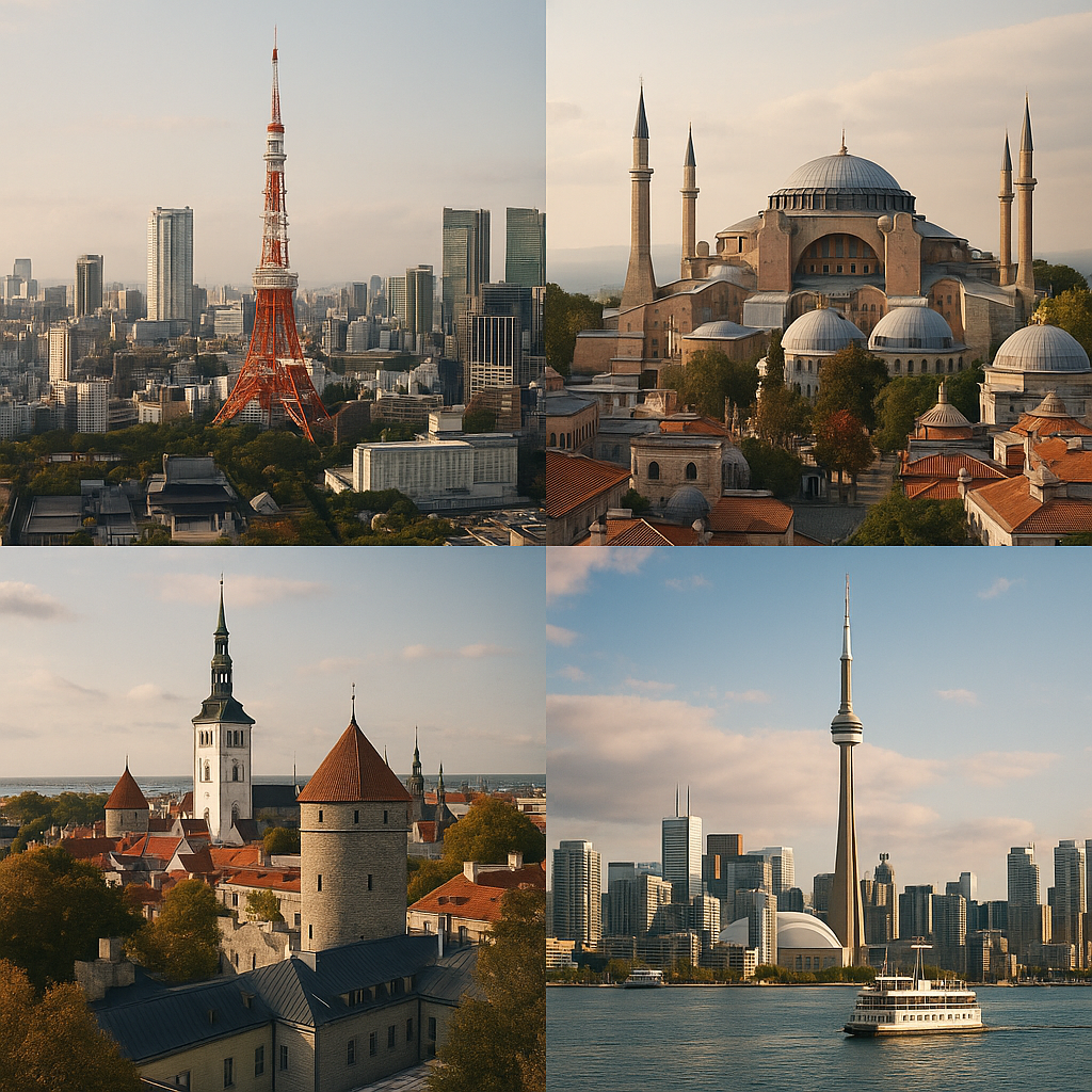 Villes internationales en T